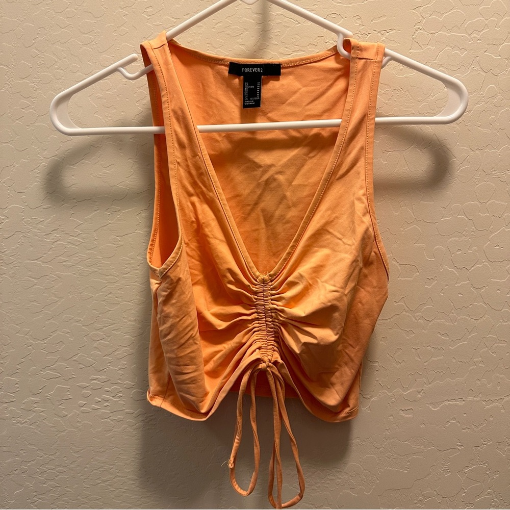 Forever 21 Adjustable Cinch Crop Top